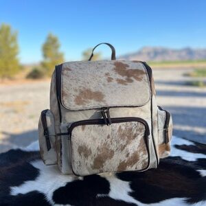 Cow hide backpack